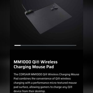 Corsair MM1000 Qi Wireless Charging Pad - Black
